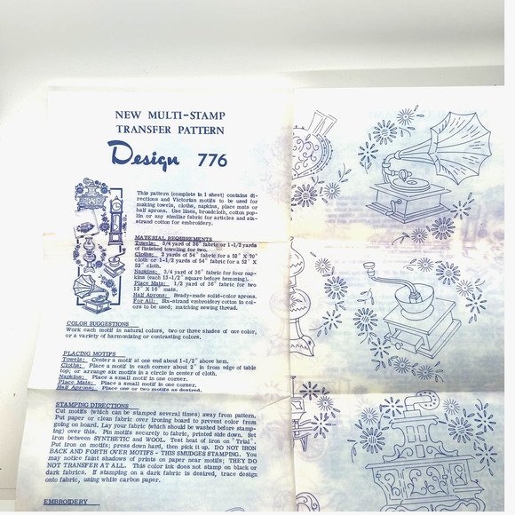 Laura Wheeler Vintage Transfer Pattern Design #776 Home Motifs - Picture 2 of 7